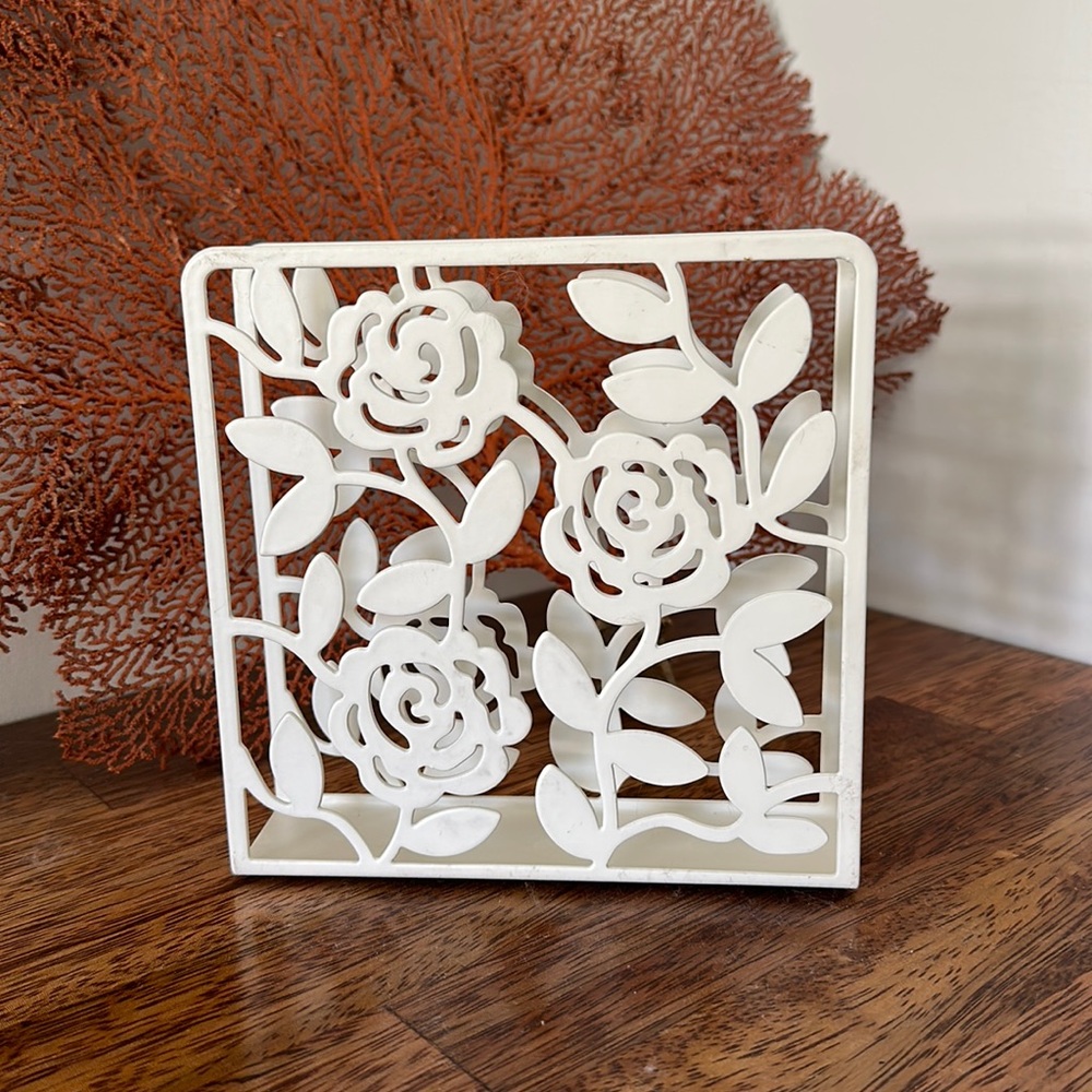 Metal Flower Napkin Holder